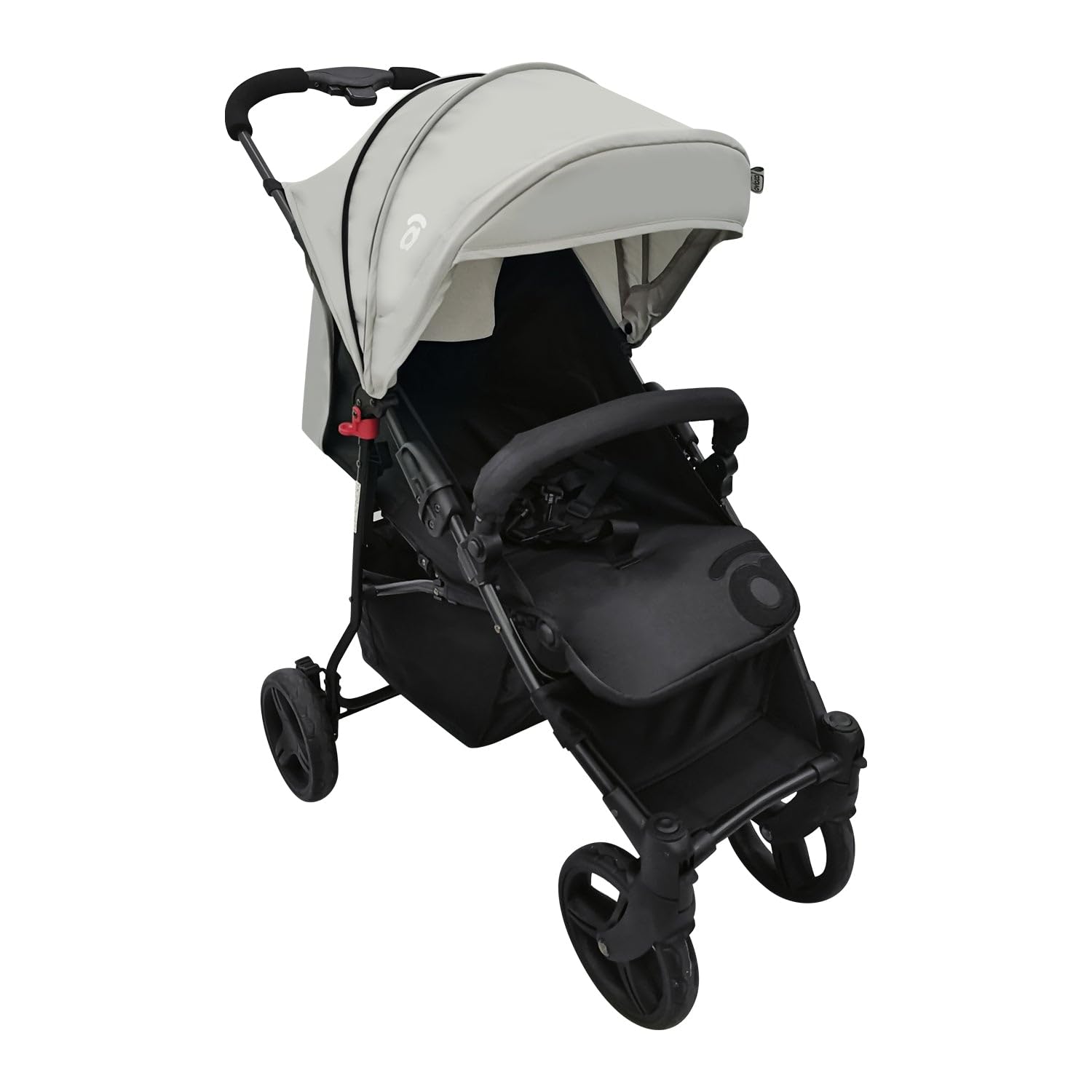 Asalvo PICKY Silla de paseo, Carrito bebé, Carro para bebés, Confortable, Segura, Capota con Ventana, Freno Trasero, Maniobrable, Plegado compacto, Carga máxima 16 kg, Gris