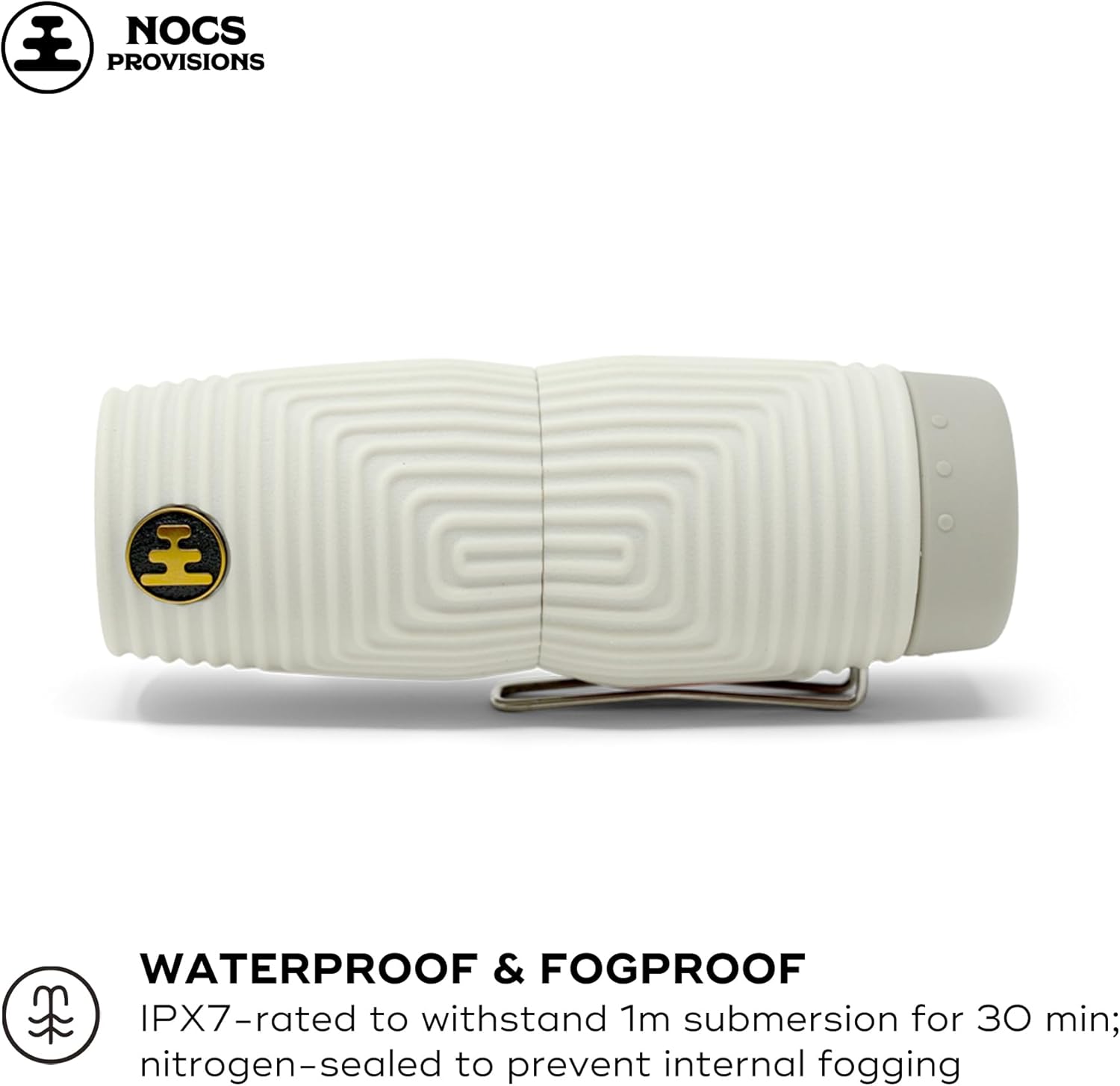 Nocs Provisions Zero Tube 10x25 ED Glass Waterproof Monocular – Rugged, Shockproof, Fogproof Optic for Adults & Kids, Built for Birdwatching, Hunting & Travel - Bone Gray