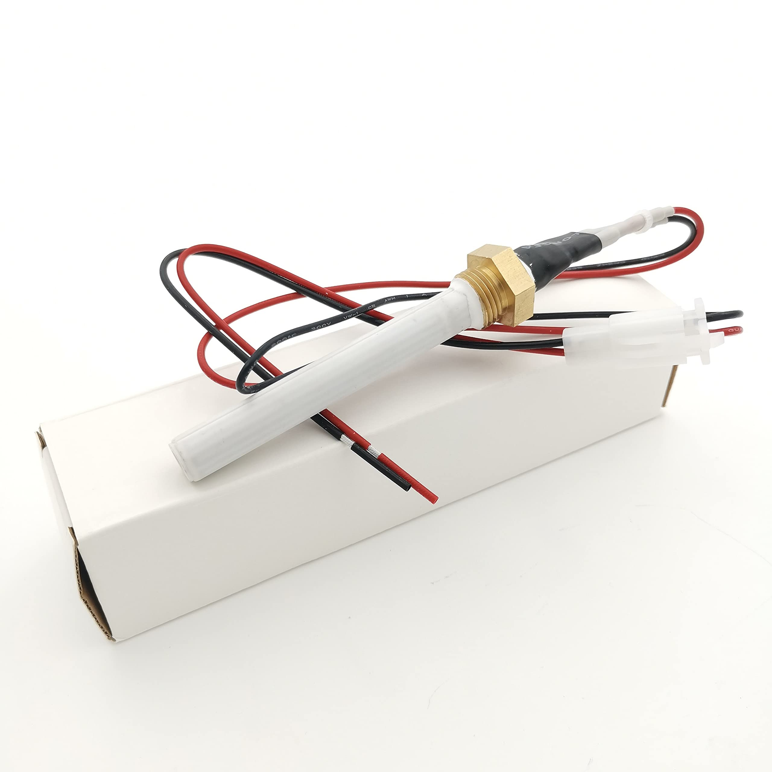 Termocoppia riscaldatore 220V 300W 3/8 Pollici Filo di Ceramica in Ceramica Cabina di Riscaldamento Ceramica for Stufa a Pellet Termocoppia di Ricambio (Color : 12pcs)