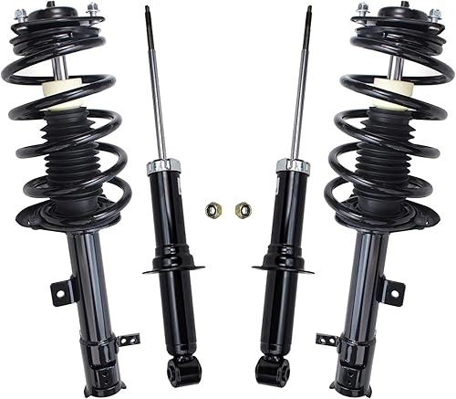 Miniatura 37 de Detroit Axle - Amortiguadores para BMW 328i 325i 128i 135i 335i 330i 335d 335is (sin Sport Susp.) 2 puntales delanteros completos con muelle