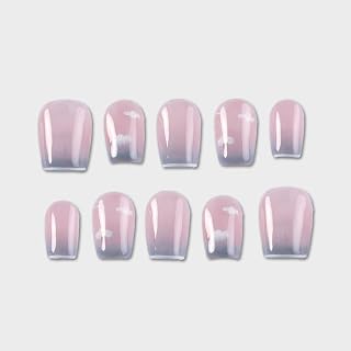 SIYOU Short Square Blush Haze nails