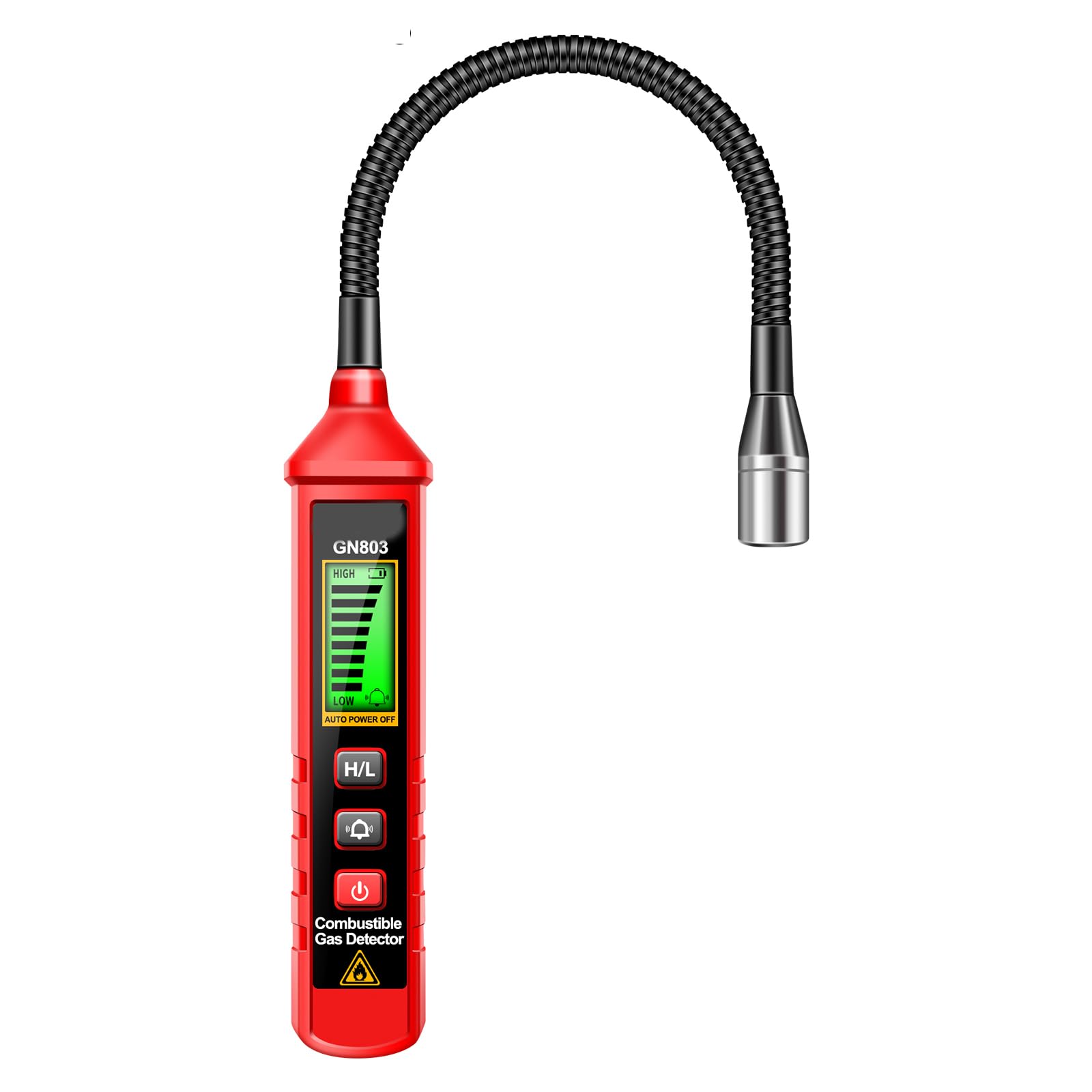 Natural Leak Detector with Audibles & Visual Alarm, Portable Sniffers to Locate Combustible Sources 300-10000PPM Leak Detector for Natural