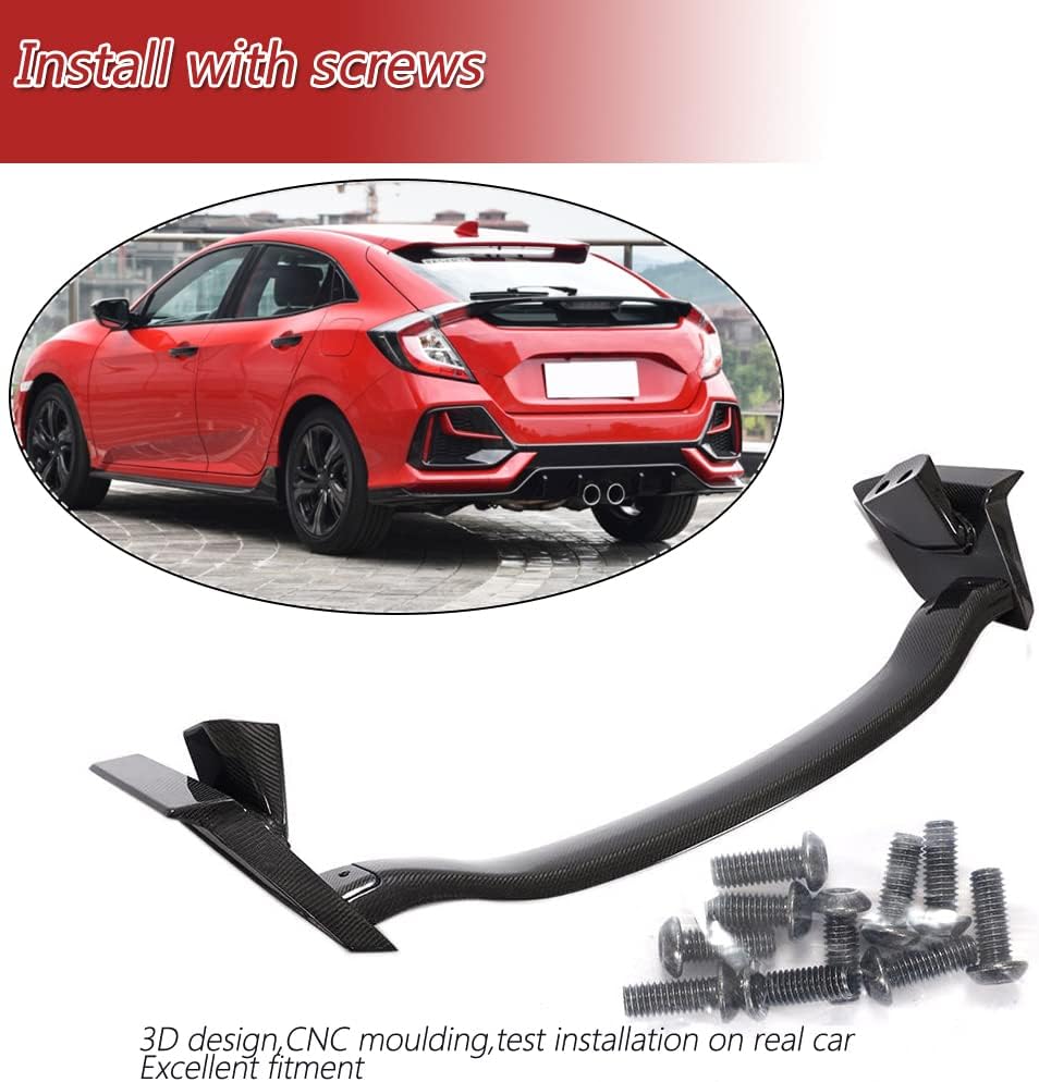 Real Carbon Fiber Rear Trunk Spoiler for Honda Civic 10th 2016-2021 Hatchback 4-Door Rear Spoiler Boot Lid High Kick Wing Lip Factory Outlet