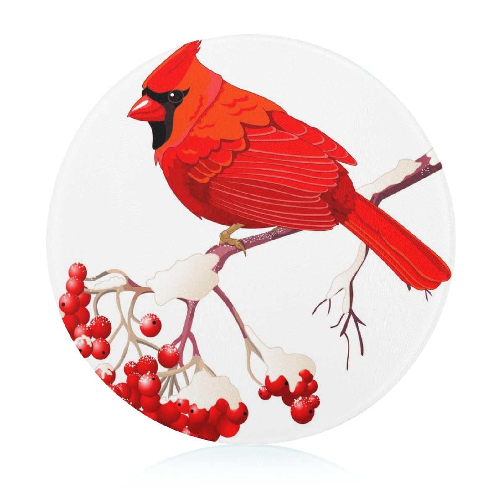 Planche en verre trempé oiseau rouge antidérapante contre les taches de cuisine