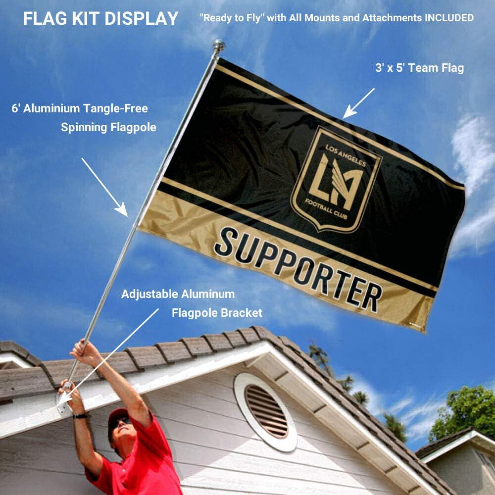 Los Angeles Football Club Supporter Flag Pole and Bracket Set - Image 2
