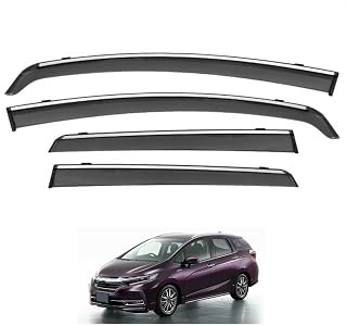 Original Tape-on Rain Guards for FIT Shuttle Travel Edition MK2 2016-2022, Outside-Mount Auto Vent Window Visors Car Deflectors Accessories