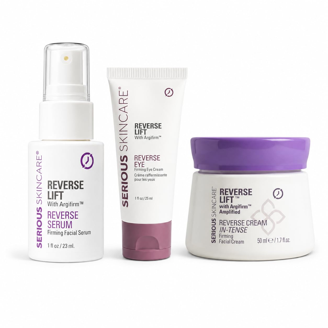 Serious Skincare Reverse Lift Face Firming Set, Tighten, Sculpt 3 Piece