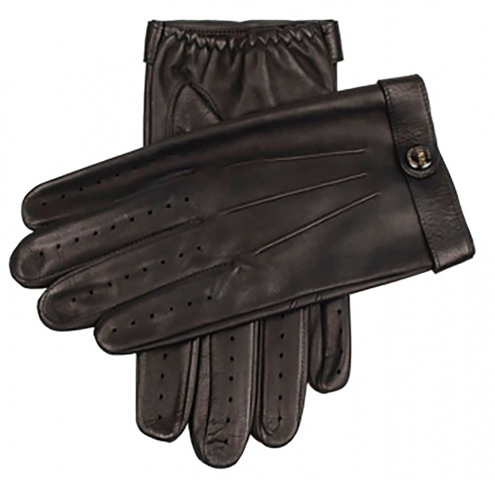 Dents Men's Black - Fleming James Bond Leather Driving Gloves (Extra Large)