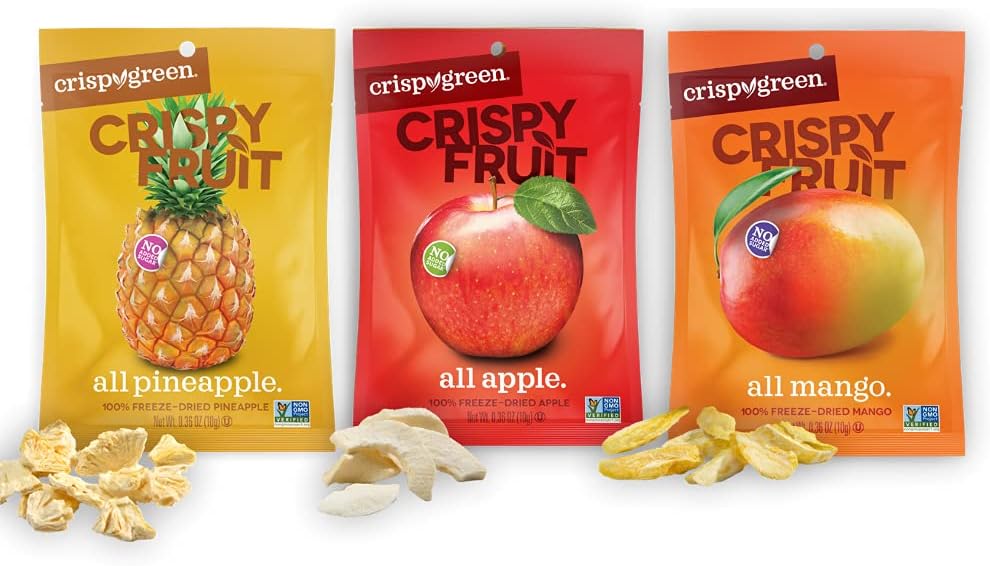 Crispy Green Freeze-Dried Fruit, Single-Serve, Tropical Variety Pack, 0.35 Ounce (16 Count) NEW PACKAGING