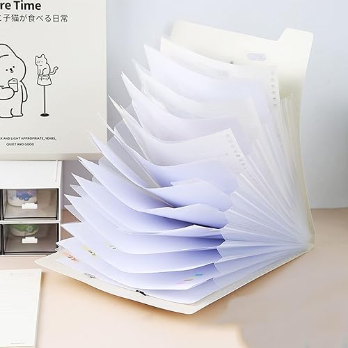 Miniatura 4 de Organizador de carpetas de acordeón, búsqueda rápida, práctica carpeta de acordeón expandible vertical, de alta eficiencia para estudiantes (tiempo