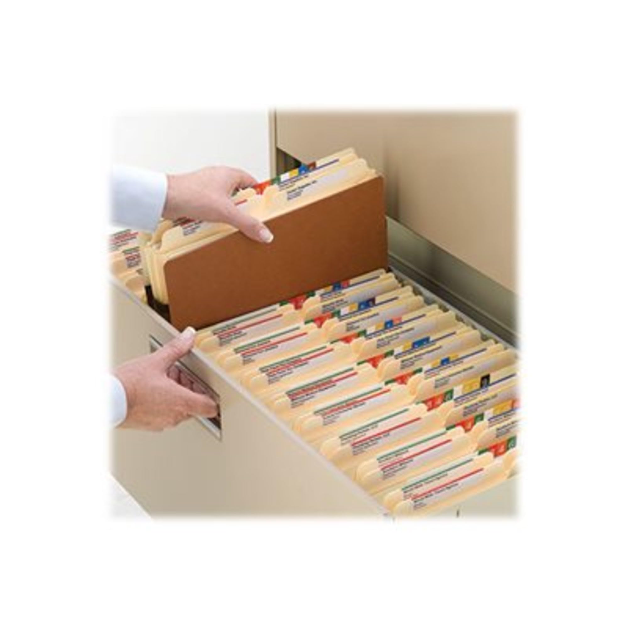 Smead% 100 geri dönüştürülmüş dosya çanta, düz kesimli Tab, 5 – 1/10,2 cm Expansion, Legal Boyut, Redrope, kutu başına 10 adet (74206)