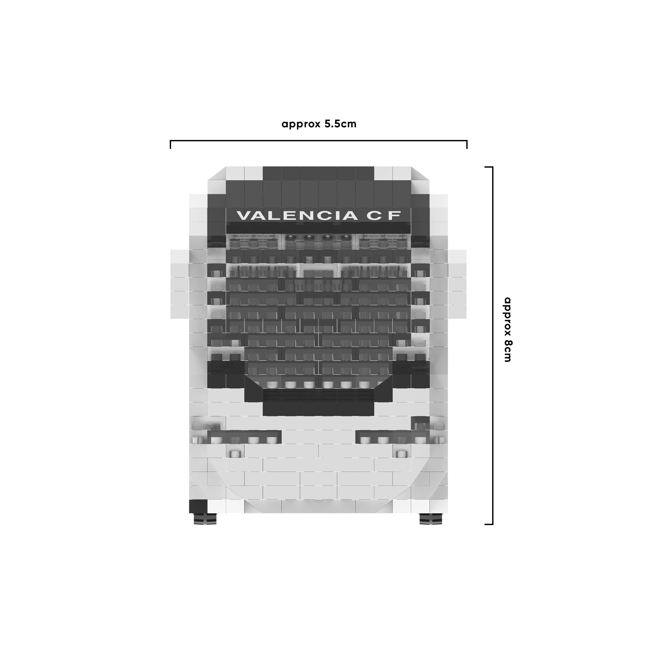 Foco Producto Oficial Valencia CF BRXLZ 3D Bricks de fútbol de construcción de autobús Modelo