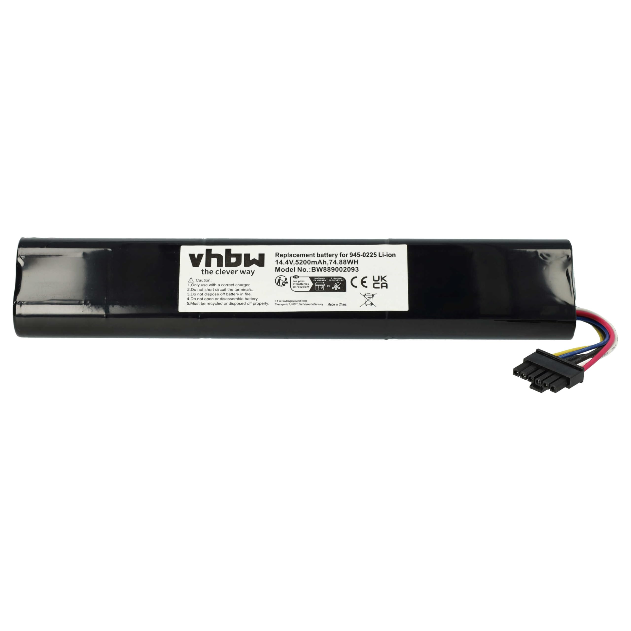 vhbw Bateria kompatybilna z Neato Botvac D5+, D6, D303, D502, Connected, D3+, D4, D503, D301, D5, D3, D7 Robot AGD (5200mAh, 14,4V, Li-ION)