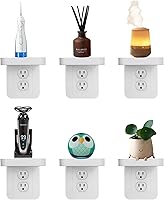 Vista 7 de Soporte de Estante para Enchufe Compatible con Receptáculo Dúplex, Decoración de Baño, Gestión de Cables, Una Solución de Ahorro de Espacio, Homepod