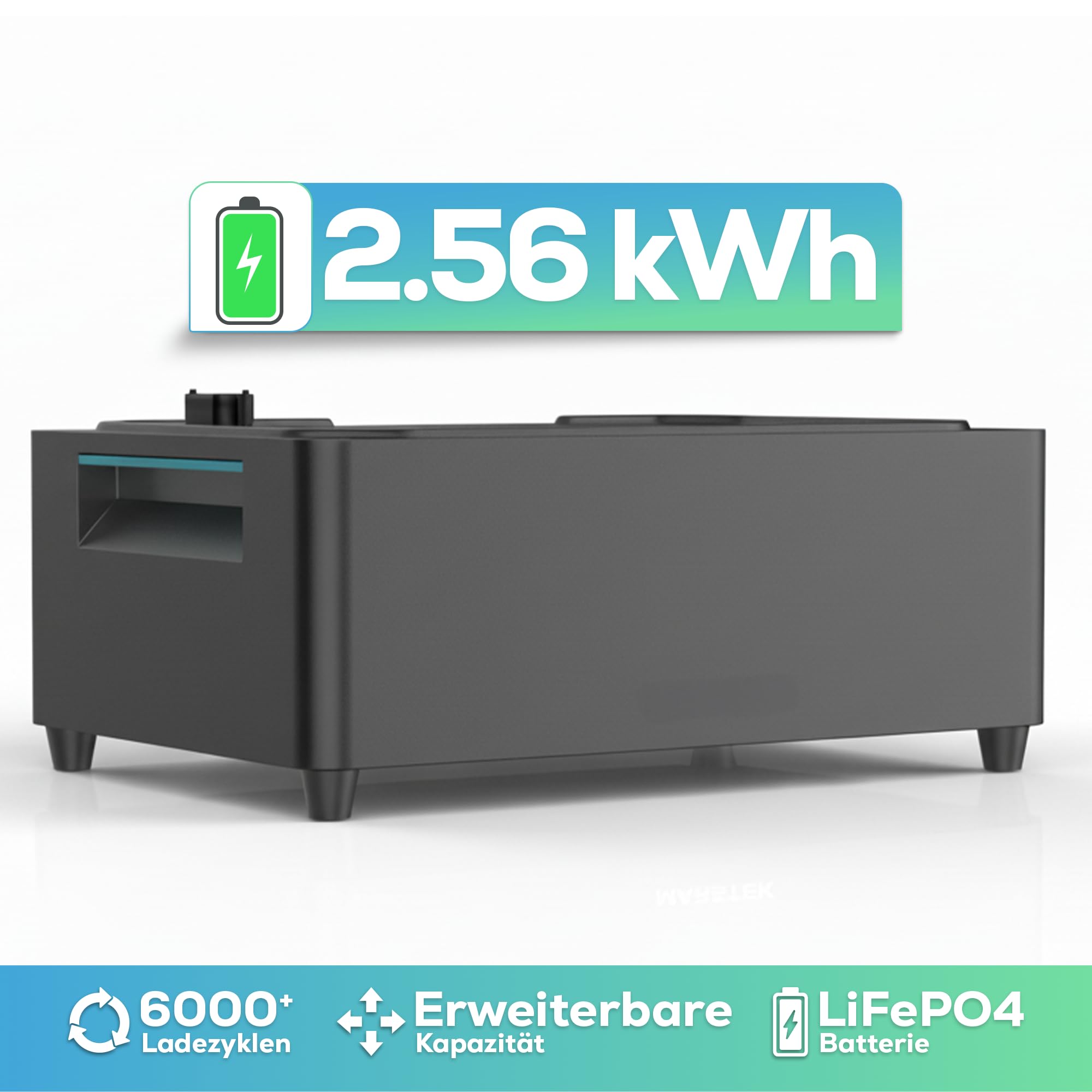 SUNNIVA® 3000W Balkonkraftwerk mit 7,68 kWh Speicher MARSTEK Jupiter C + Plus, BIFAZIAL FULLBLACK komplett Steckdose, PV Solaranlage Komplettset mit Solarspeicher, 6x 500W N-Type Glas Bifacial PV