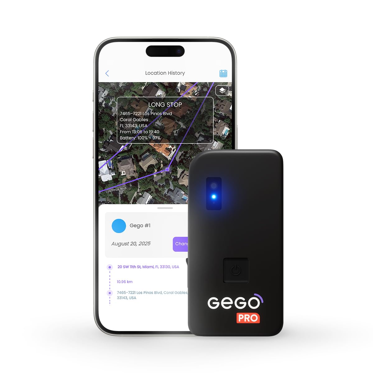 GEGO PRO Luggage Tracker with Bag Opening Alert | Real-Time GPS Tracking, WiFi, GSM & Bluetooth | Long Battery Life | Subscription Required