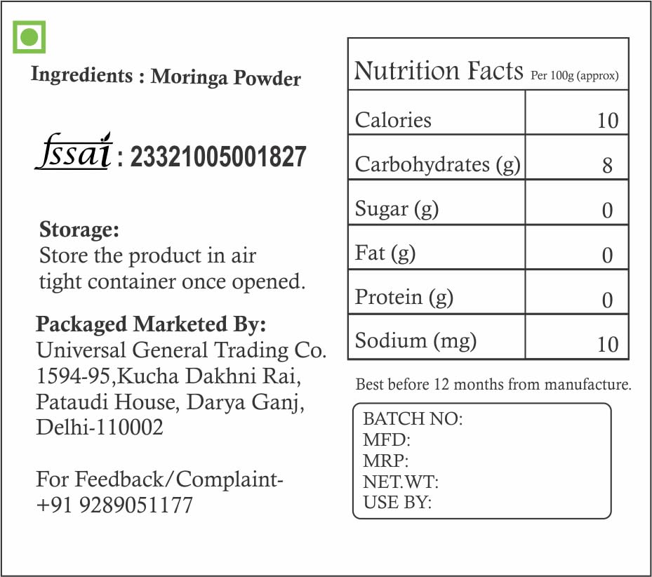 Shine Organic Moringa Powder | Natural Multi-vitamin | Immunity Booster | Drumstick Leaf Powder | Anti-Oxidant | Good for Hair & Skin (200 gm) 4