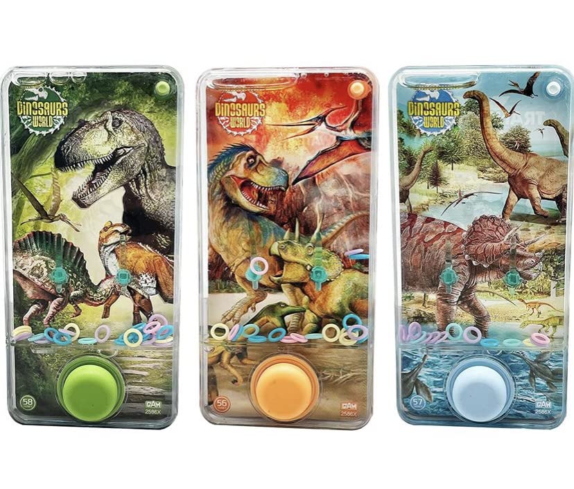 Makio Mini Water Games - Ring Water Games for Girls and Boys - Travel Skill Game - Water Gem - Aqua Play (Tyrannosaurus Rex Orange) - Image 2