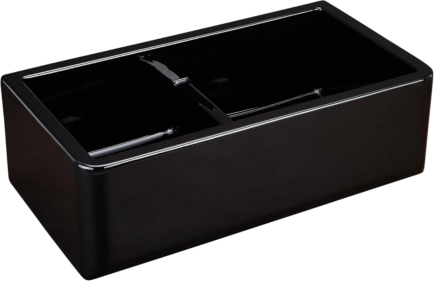 Signature Hardware 934790-33D Grigham 33" Farmhouse Double Basin Fireclay Kitchen Sink - White