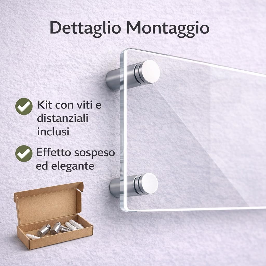Targa Casa Vacanze Personalizzata in Plexiglass con Nome Struttura e targhetta cin - Targa da Esterno per Ingresso B&B, Affitti Brevi e Locazioni Turistiche - Plexiglass 3 mm Stampa UV (15x10)
