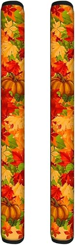 Miniatura 2 de DISNIMO Cubiertas de manija de puerta de refrigerador con hojas de arce y calabaza para lavavajillas de horno microondas y nevera, mantiene tu
