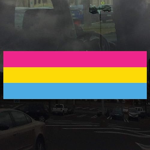 Miniatura 2 de Pansexual Pride Flag - Adhesivo de vinilo de 3 pulgadas de ancho por 1 pulgada de alto