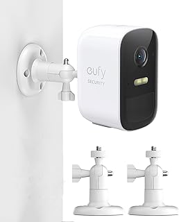 Supporto da parete compatibile con Eufycam 1/2/2C/2C Pro/3/3C/E & Arlo Pro 2/3/4/Ultra/Essential, 2 pezzi, supporto per te…
