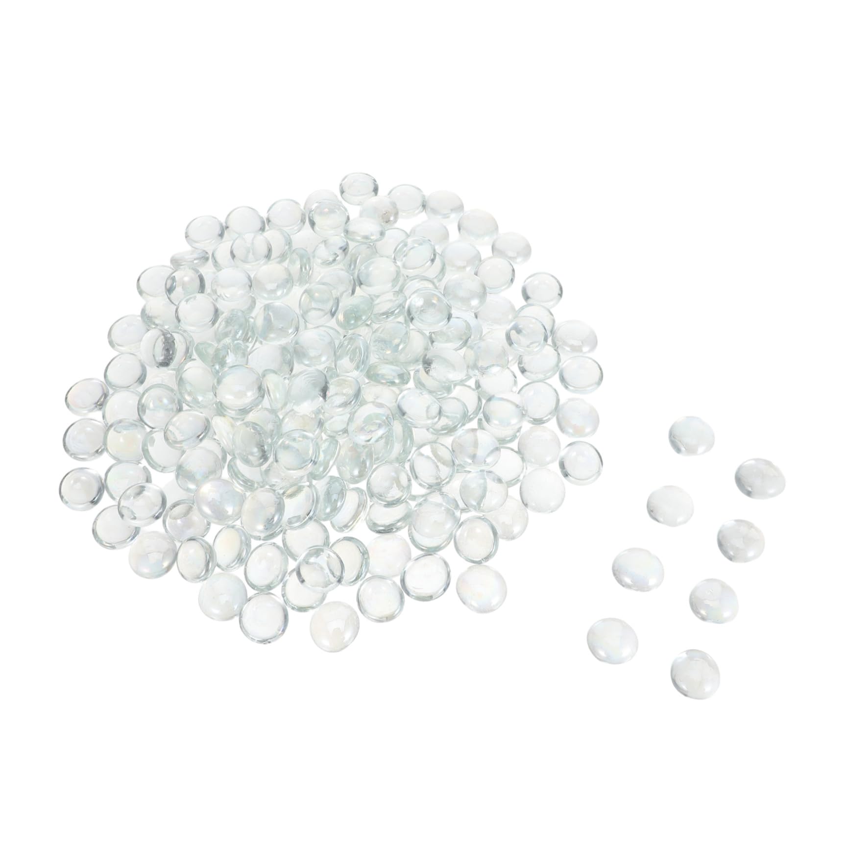 FRCOLOR Ciottoli di Vetro Piatti Trasparenti 17-19 Mm Superficie Liscia Resistente allo Sbiadimento per Decorazione Vaso e Giardino per Centrotavola e Paesaggi in Miniatura