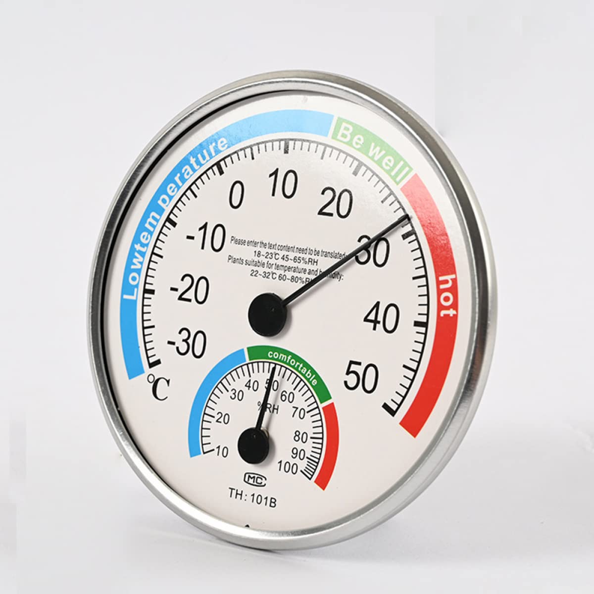 RANRAO Igrometro di temperatura 6Pcs Igrometro, termometro interno igrometro termo analogico umidità ambiente climatizzatore interno