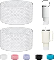 Vista 30 de 2 Piezas Protector de Base de Vaso para Stanley Quencher Adventure 40oz y Stanley IceFlow 20oz 30oz y Compatible con Hydro Flask 12oz 21oz 24oz 3D