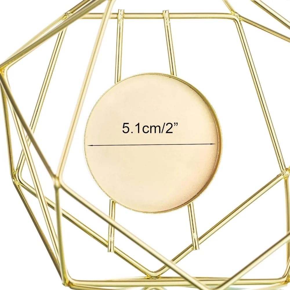 Portavelas geométricos dorados, 20 unidades, para decoración moderna, decoración de recepción de boda