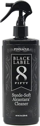 Pinnacle Black Label Suede-Soft Alcantara® Cleaner (8 oz): Cuidado premium para superficies de microgamuza y Alcántara, elimina suavemente las