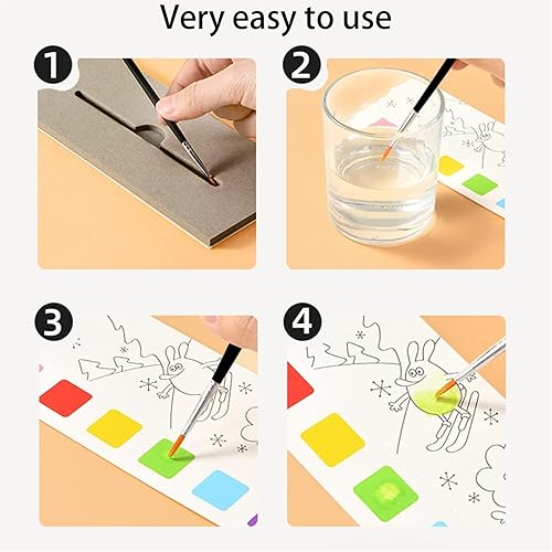 Miniatura 7 de Libro de pintura de acuarela de bolsillo, libro de pintura de acuarela, cuaderno de bocetos de acuarela de bolsillo, libro de acuarela de bolsillo