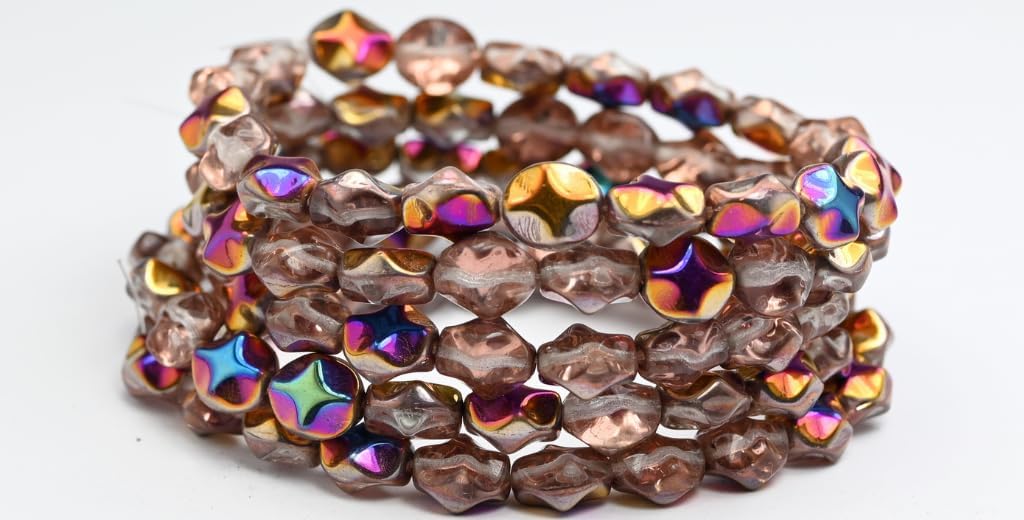 Outlet 10 Grams Pressed Beads, 5 x 6 mm, Purple Gray (Purple-Gray), Glass, Czech Republic (5 x 6 mm)
