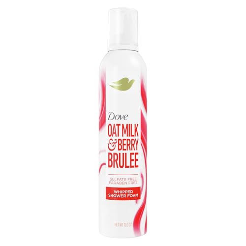 Dove Whipped Shower Foam Oat Milk & Berry Brulee 10.3 oz - image 1