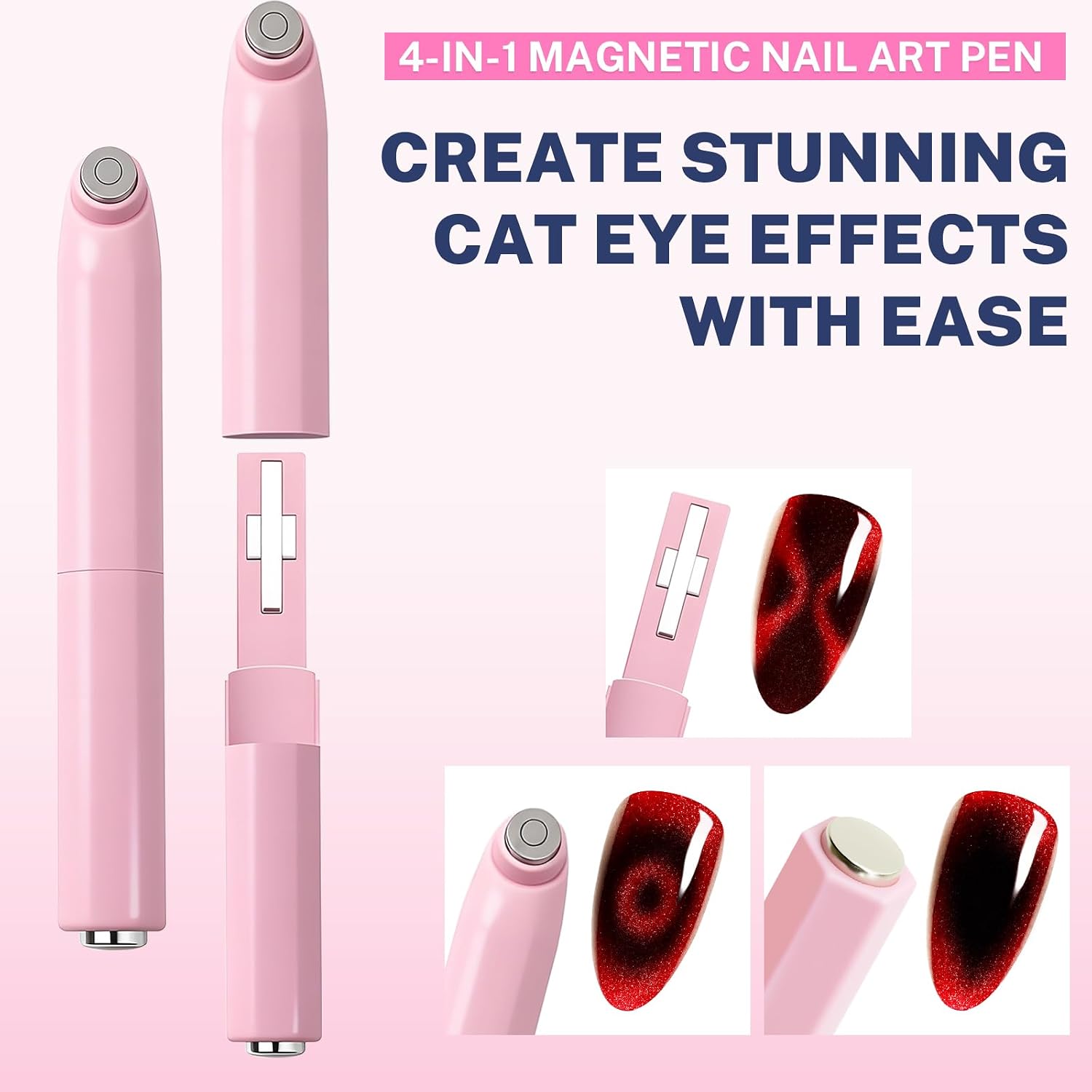 2026 Upgrade 3-in-1 Ring-shaped Cat Eye Magnet - French/Heart/Rabbit image 2