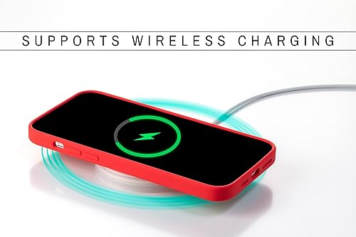 Miniatura 4 de Funda de silicona diseñada para iPhone 13 Pro, a prueba de golpes con forro de microfibra suave, funda delgada para teléfono (rojo)