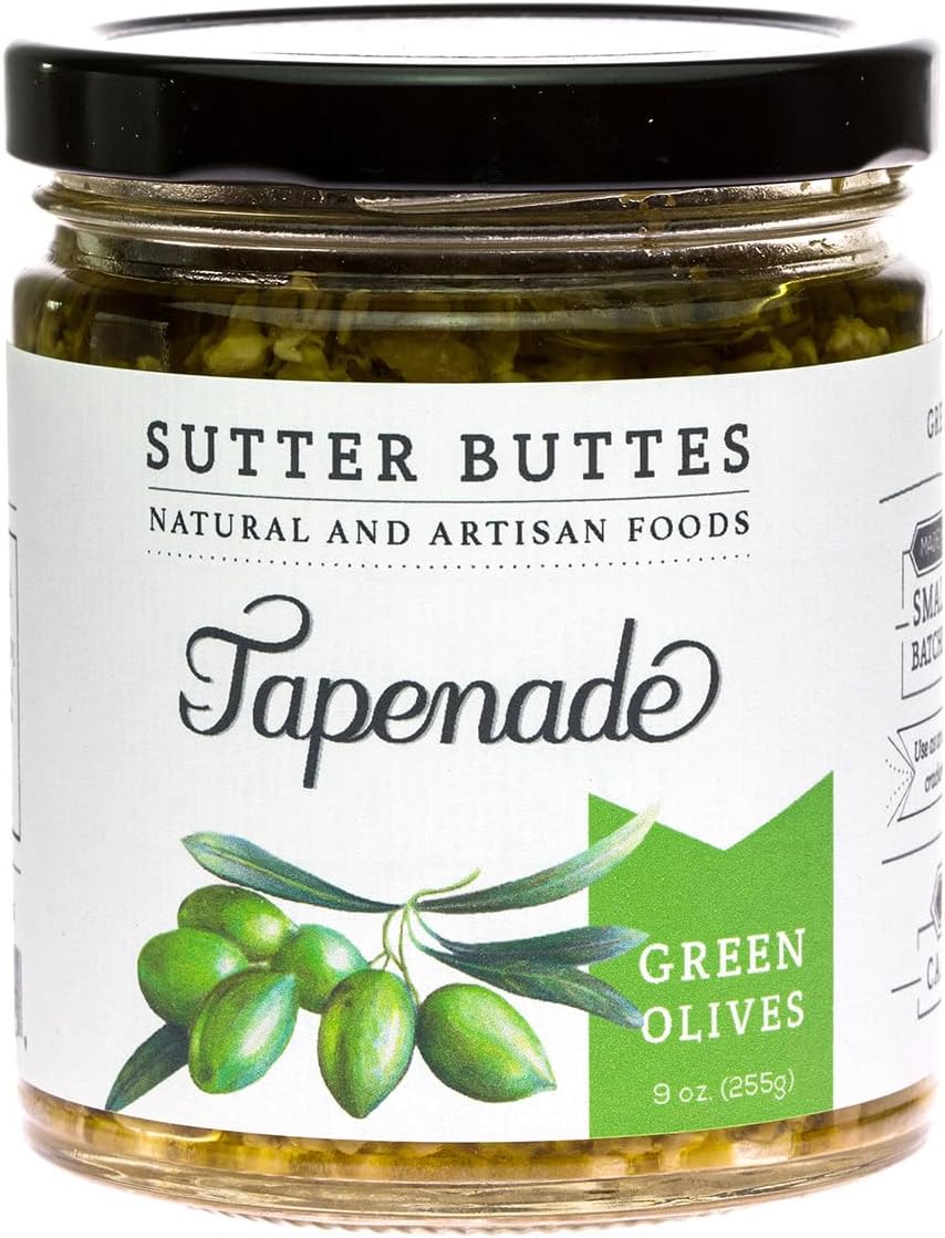 Sutter Buttes Olive Tapenade Spread - 9 oz. Jar (California Green Olive)