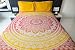 Ombre Mandala Bedspread with Pillow Covers, Indian Bohemian Tapestry Wall Hanging, Picnic Blanket or Hippie Beach Throw, Hippy Mandala Bedding for Bedroom Decor, Queen Size Sunset Hue Boho Tapestry
