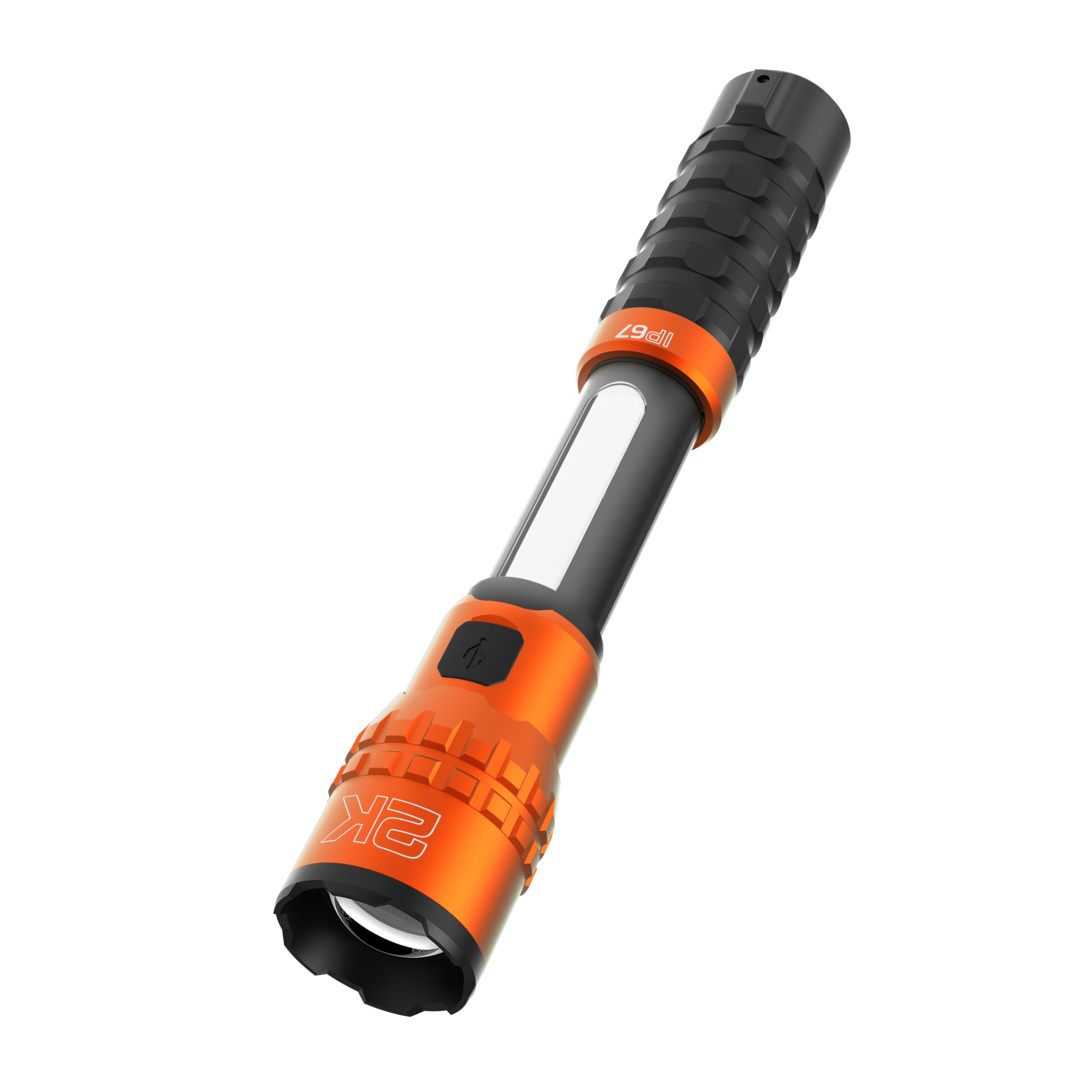 best 2000 lumen rechargeable led flashlight NEBO SLYDE King 2K Flashlight | Powerful 2000 Lumen LED Flashlight & 500  Lumen COB Work Light, USB-C Rechargeable, IPX7 Waterproof, Magnetic Base,  Zoomable, Versatile Tactical Handheld Light - Orange