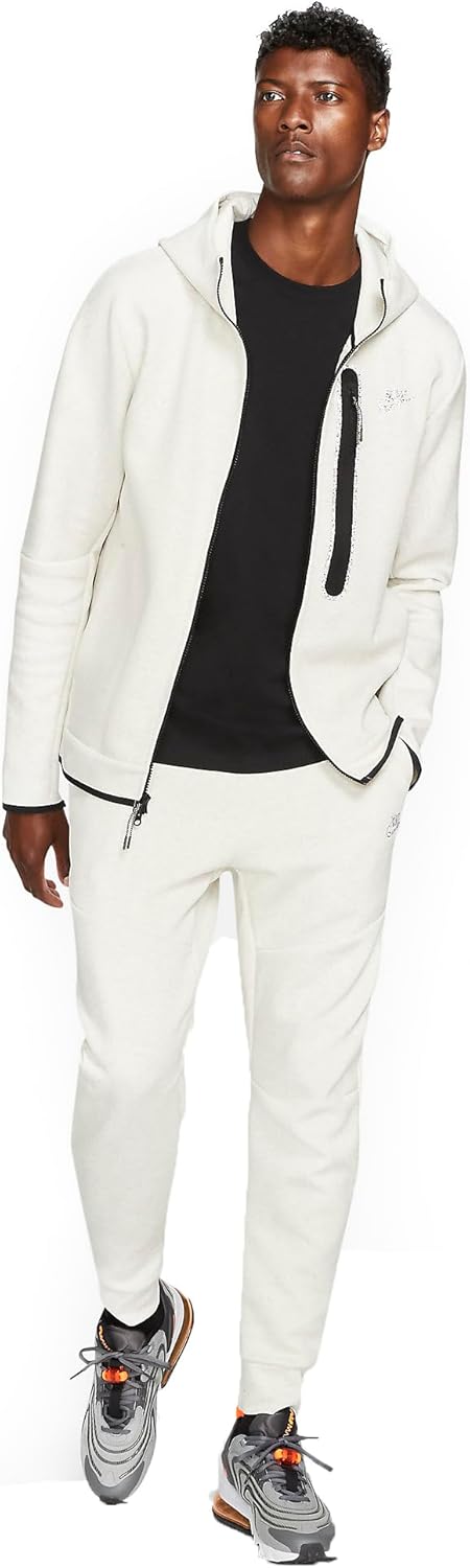 Nike Men's White/Heather Tech Fleece Joggers - 2XL - Image 6