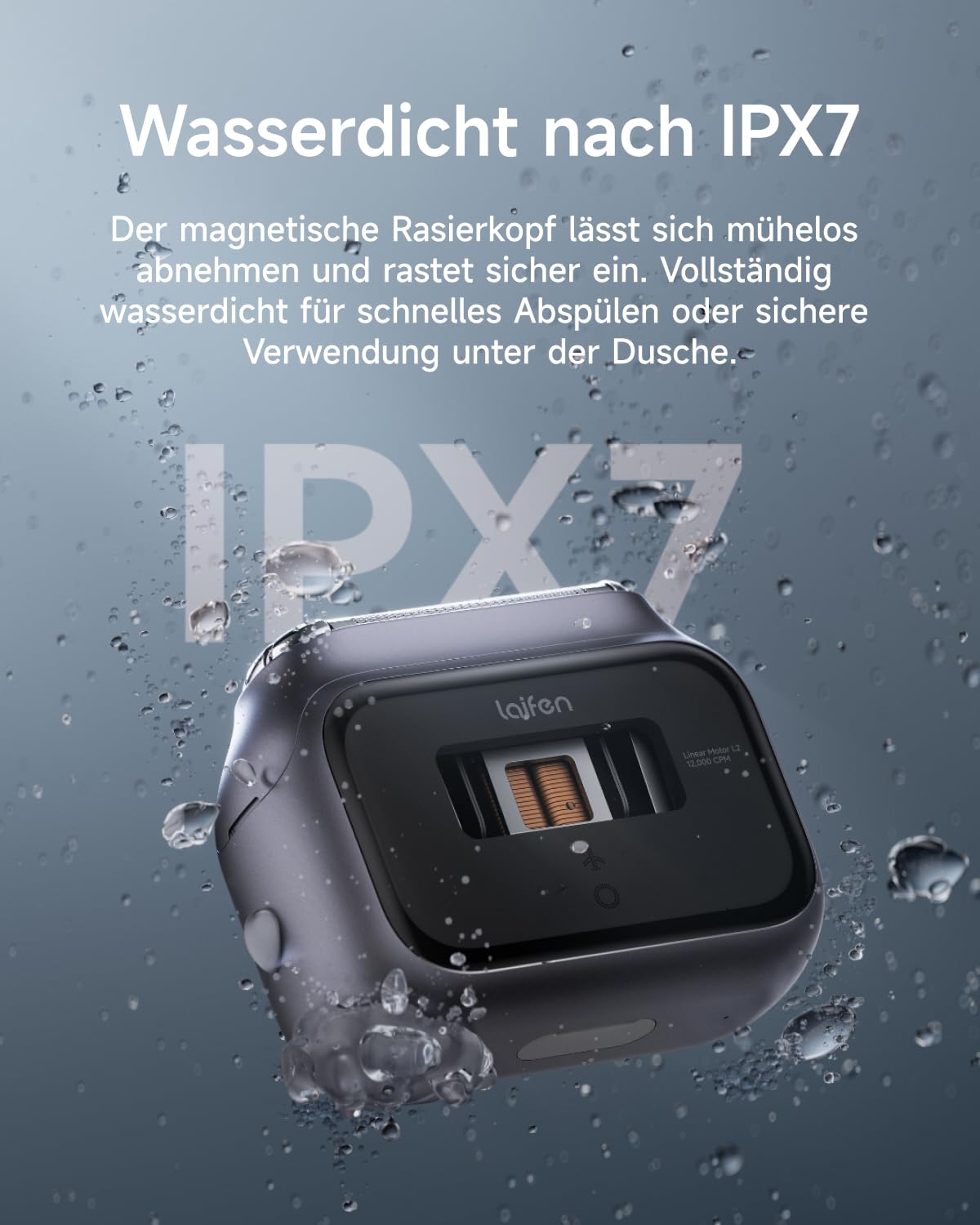 Laifen P3 Pro Elektrorasierer, Doppelmotor, CNC-Aluminium, Graphitgrau