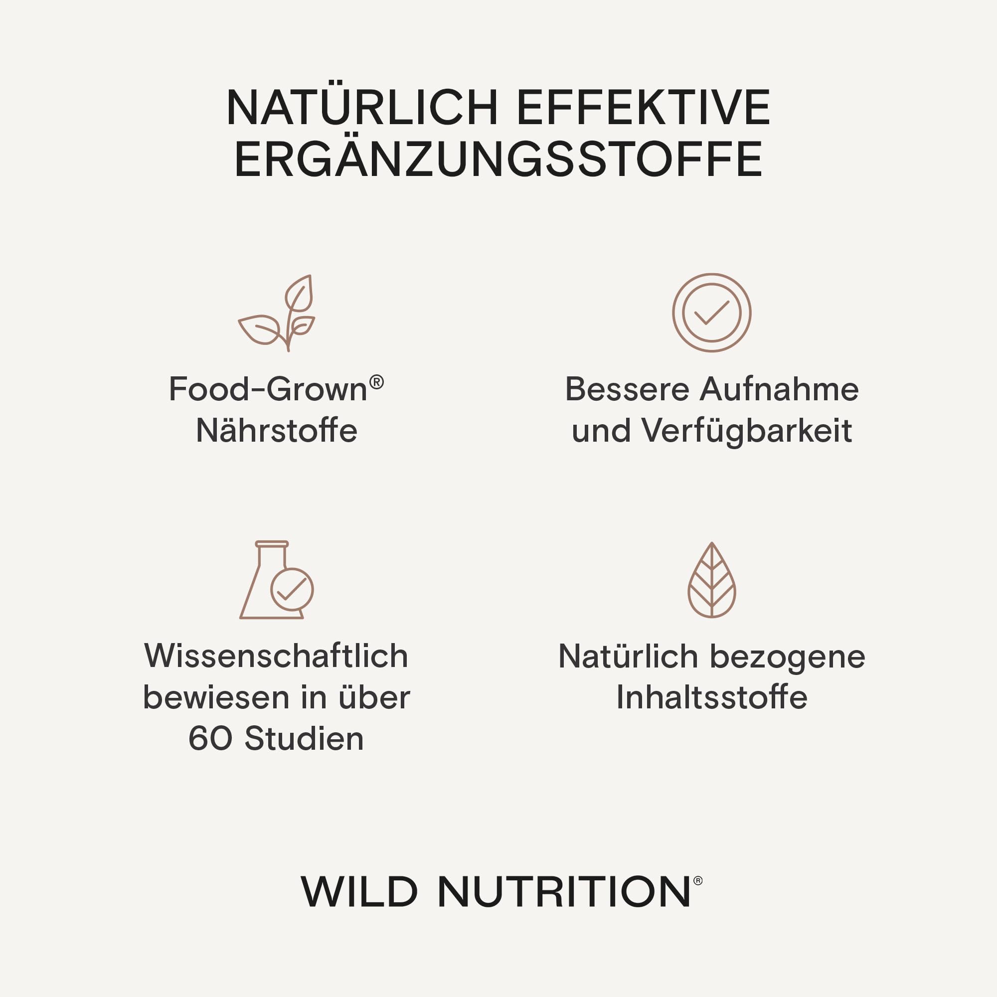 WILD NUTRITION Food-Grown Multi Strain Biotic, Vorrat für 1 Monat