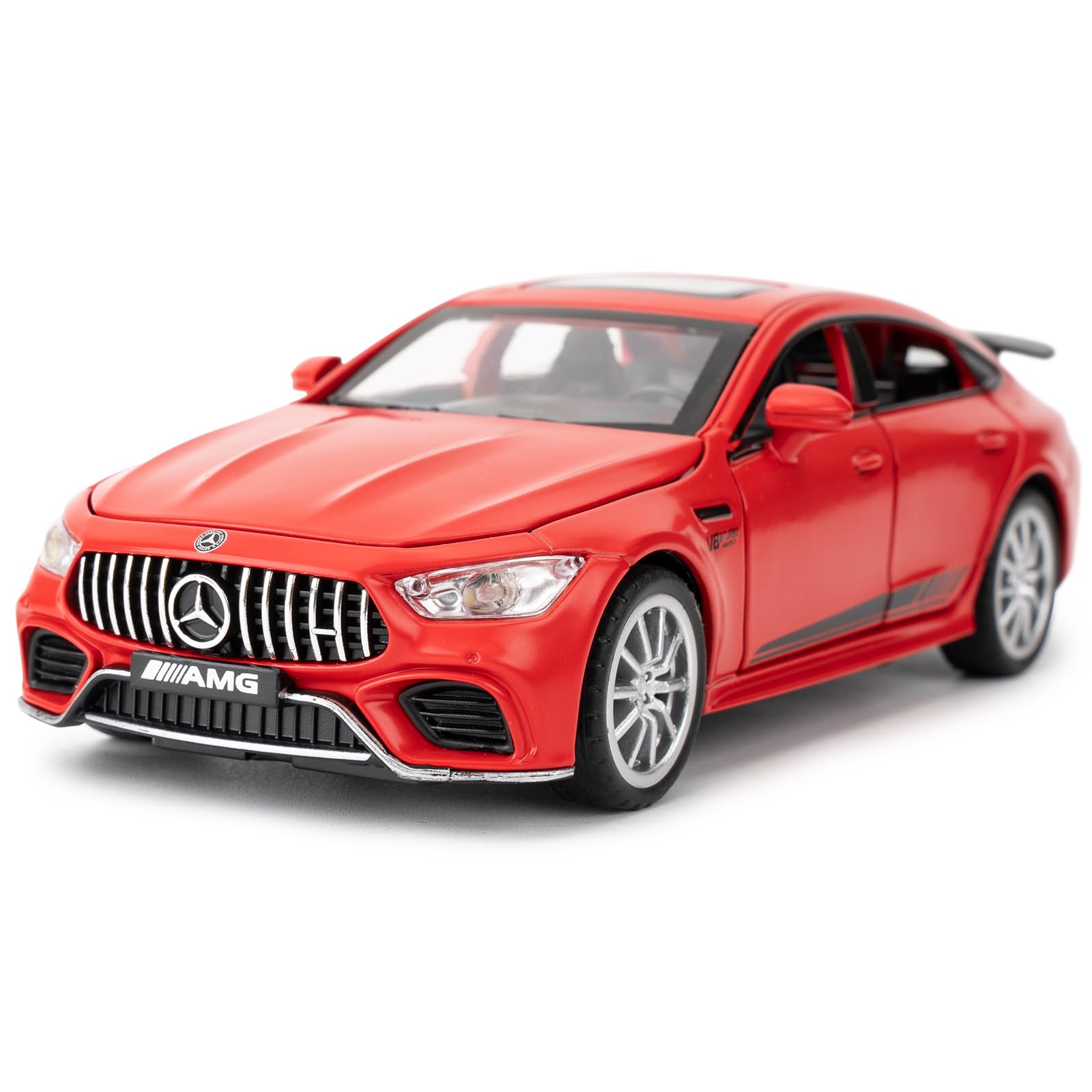 TGRCM-CZ 1/32 Diecast Car Compatible with Benz AMG GT63 Model Car Pull Back with Sound and Light Toy Car for Boys Girls Adult Gift(Red)