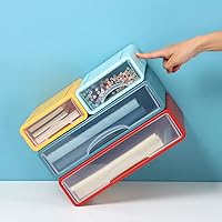 Vista 5 de Cajones de escritorio para papel, cajones apilables de almacenamiento de oficina para escritorio, organizador de manualidades y contenedores