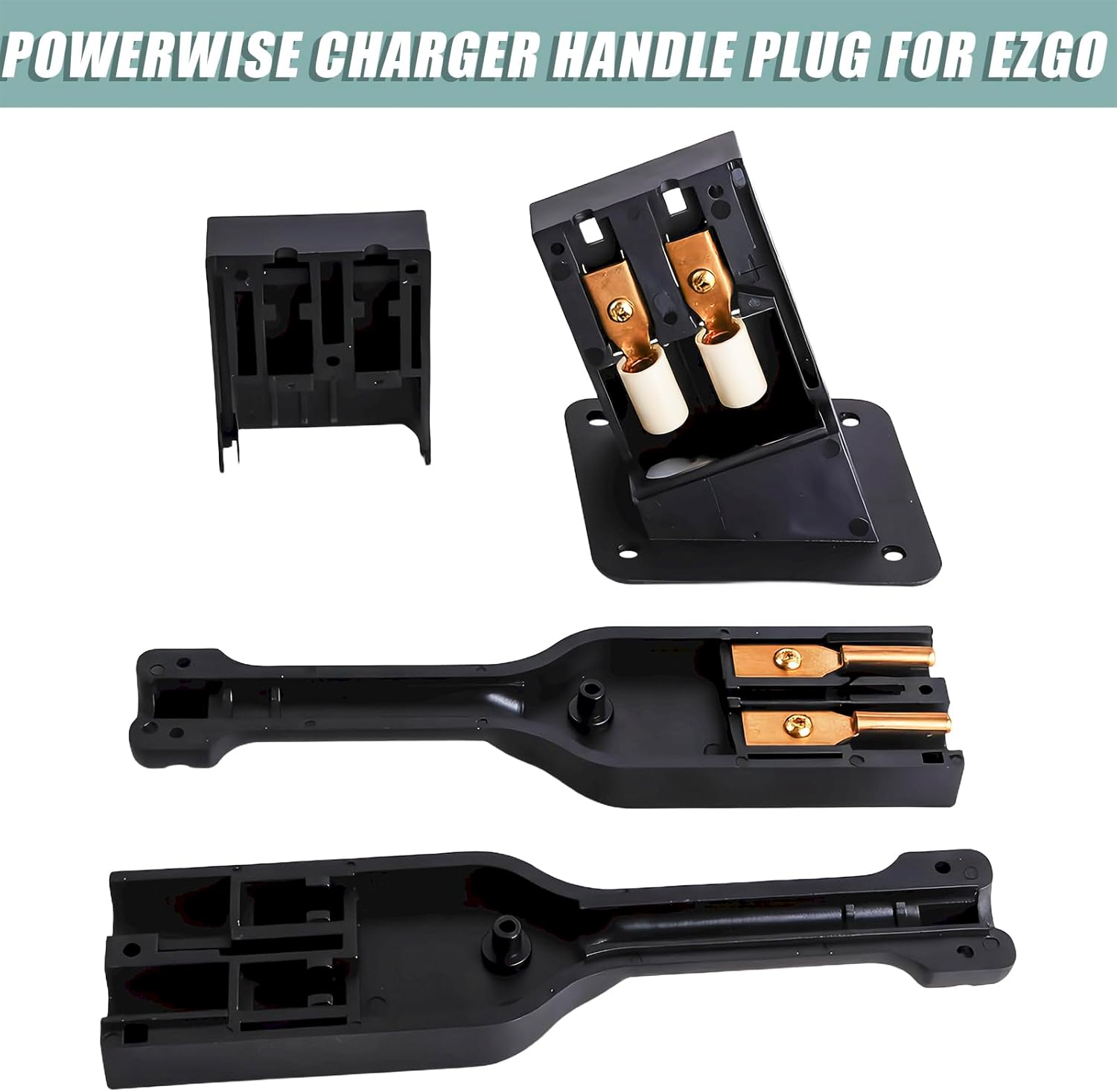 EZGO TXT Medalist 36V PowerWise Charger Receptacle with Handle Plug Fits Electric 1996 UP Golf Cart 73345-G01&73063-G01 Reliable Charging Solution for Golf Carts