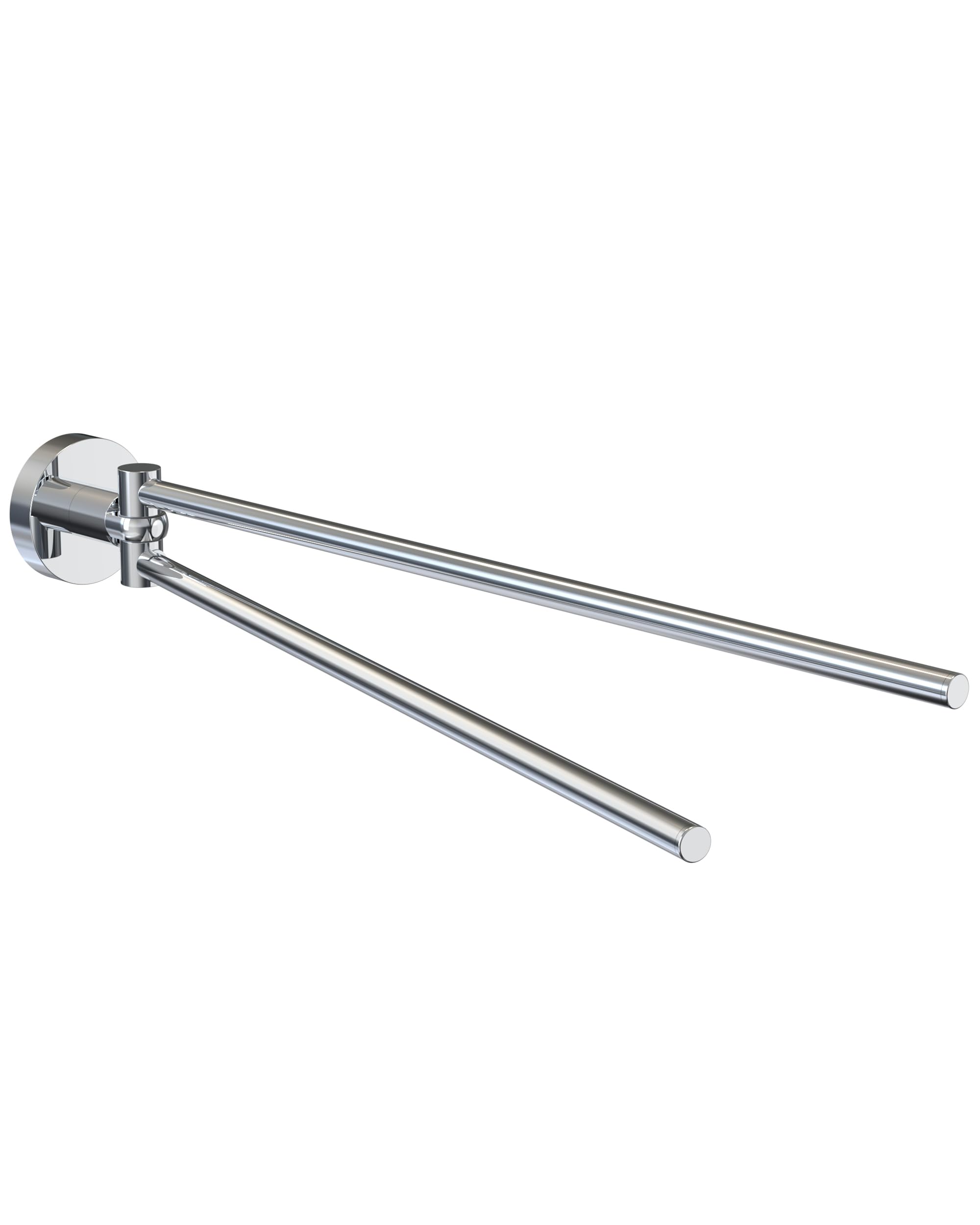 Porte-serviettes pivotant 180 acier inoxydable avec 2 barres murales