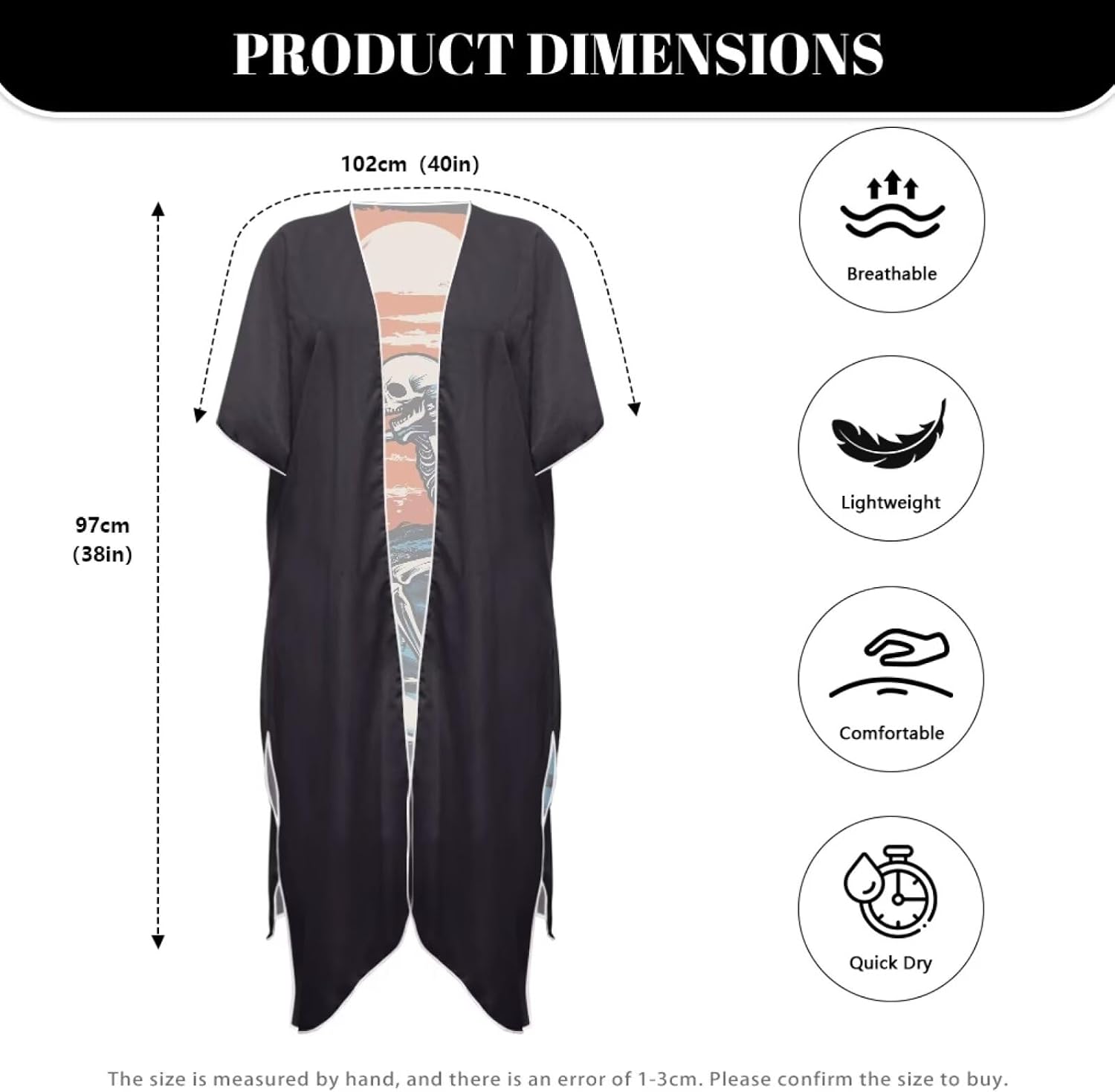 Women's Swimwear Cover Ups Half Sleeve Kimono Beach Cover Up Open Front Beachwear