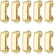 SUPERFINDINGS 10Pcs Platinum/Golden Collar Pins Alloy Collar Brooches Insignia Rank Bars Uniform Pin Suit Collar Pin Shirt Collar Decoration Collar Bar Pin Collar Fixing Pins