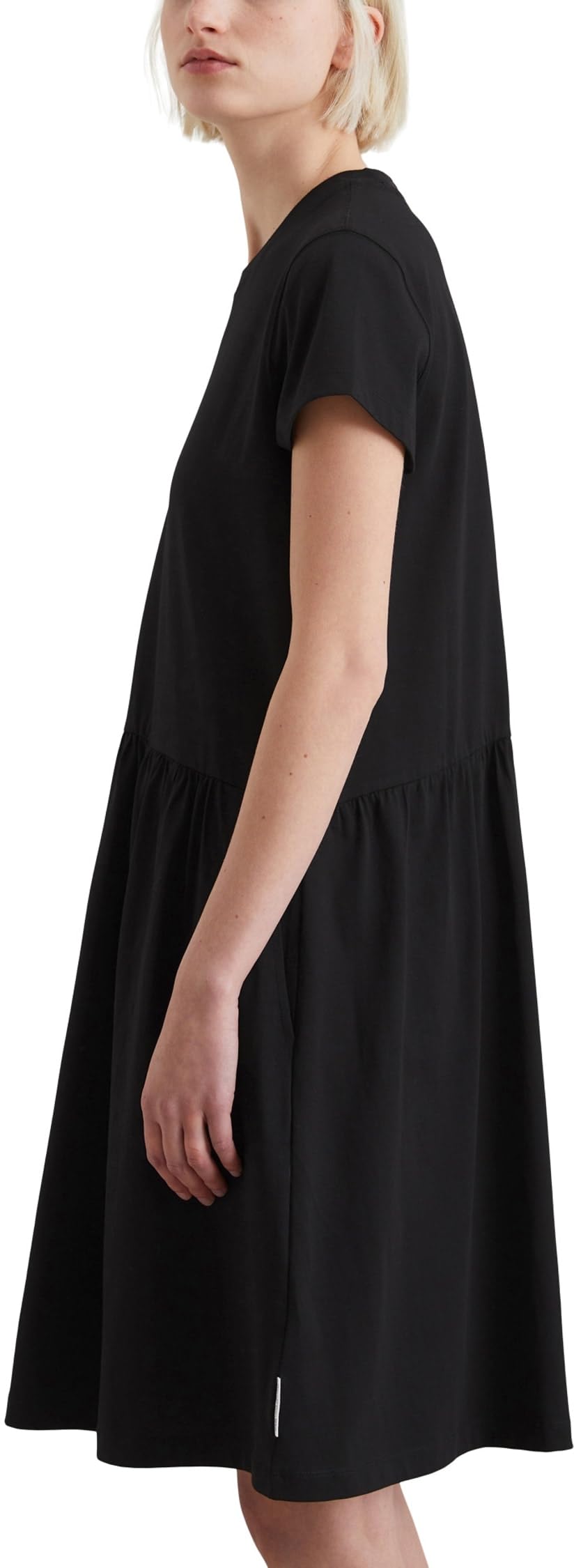 Marc OߴPolo Denim Donna Abito in jersey in cotone bio al ginocchio, Nero (Black), S